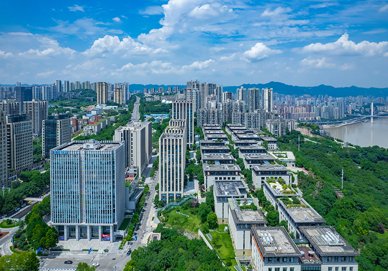 2023年8月4日，重慶，區(qū)塊鏈數(shù)字經(jīng)濟(jì)產(chǎn)業(yè)園。